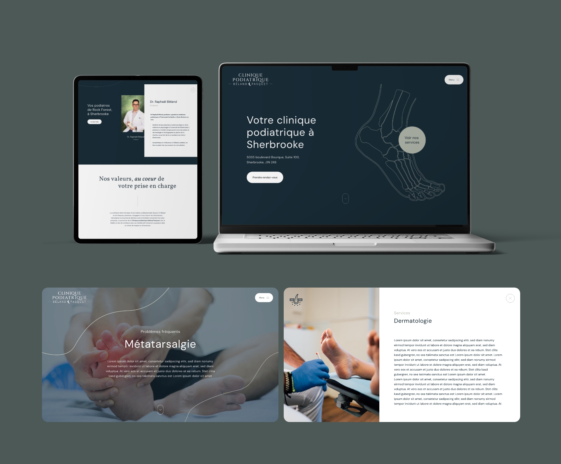 Site web - Clinique Podiatrique Béland Pasquet